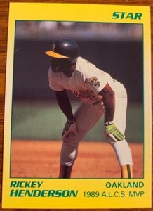 1990 Star Co. Rickey Henderson Oakland A's 11 Card Yellow Set Free Shipping