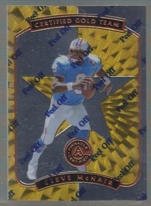 1997 Pinnacle Certified Steve McNair Team Gold #17 Houston Oilers Football Card - Picture 1 of 2