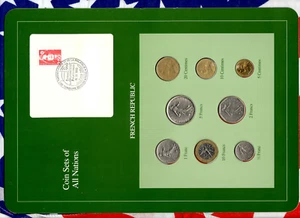 Coin Sets of All Nations France French 1966-1991 UNC 2 Francs 1981 5 Francs 1973 - Picture 1 of 4