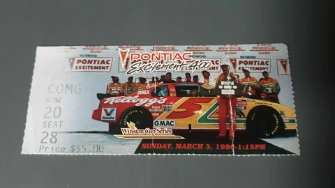 Nascar 1996 Richmond Raceway Pontiac Excitement 400 Ticket Stub Jeff Gordon Win Cover