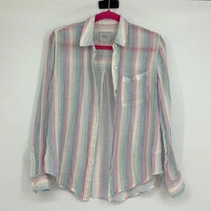 Rails Ellis Button-Down Shirt in Iris Stripe Size Small - Picture 1 of 12