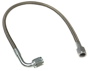 -3 AN 36" Stainless Braided TFE Brake Line Straight x 90° -3 Brake hose - Picture 1 of 1