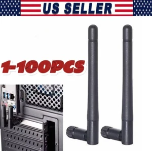 100X Antenne RP-SMA pour WiFi 2,4GHz/5Ghz Carte Routeur Sans Fil Broche Mâle Vente en Gros - Photo 1/9