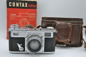  Zeiss Ikon Contax II with 50mm Sonnar f2 lens, Case and Guide