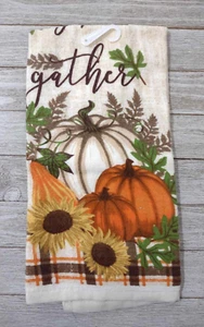 Gather Pumpkin Sunflower Decorative Kitchen Towel - Imagen 1 de 2