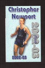 Christopher Newport Captains--2002-03 Track Pocket Schedule--Chatfield's