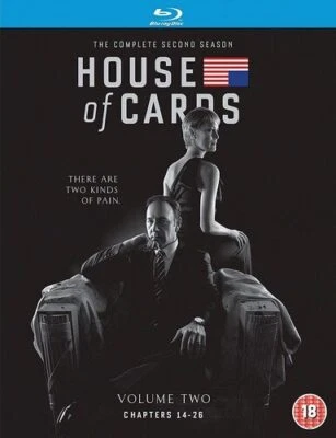 House of Cards: The Complete Second Season Blu-Ray Kevin Spacey cert 18 - Image 1 of 2