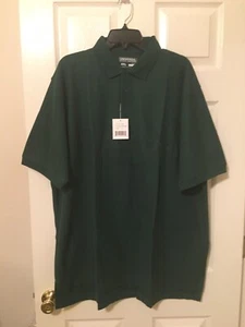 4XL Universal Short Sleeve Hunter Green pique polo - Picture 1 of 3