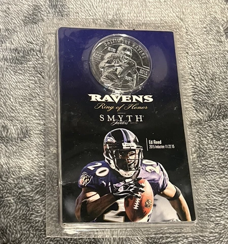 Baltimore Ravens Ring of Honor ED REED Smyth Jewelers Coin Cover