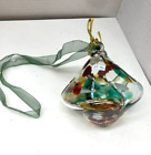 Hand Blown Czech Bohemian RK Studio Art Glass Art Glass Rhombus Shape Witch Ball