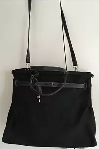 ABRO TASCHE KELLY BAG Style schwarz Jeans Shopper richtig groß Leder Laptop - Bild 1 von 8