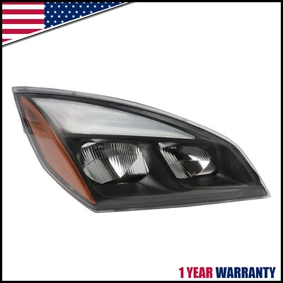 Right Headlight Assembly Black With LED Fit For 2018-2022 Freightliner Cascadia - Image 1 of 4