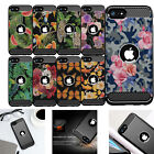 Case For [Apple iPhone SE (2020)][FLEX TPU SET16] Black Slim Matte Floral Design