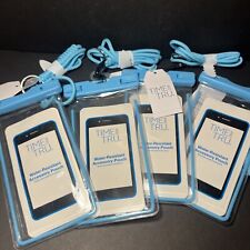 4 Time and TRU Blue Water-Resistant Accessory/Phone Pouch w/Strap & Key Ring