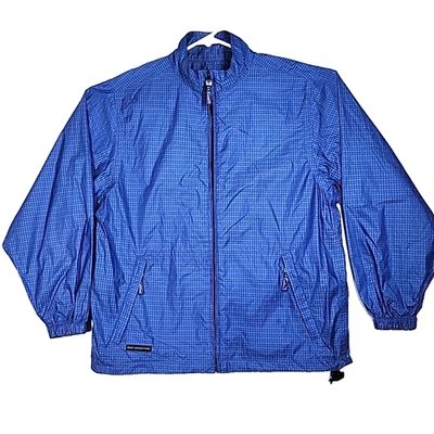 Sun Mountain Golf Waterproof Rain Jacket Women M Blue Full Zip Pockets Vented - Image 1 of 4