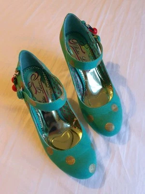 Irregular Choice Poetic Licence Green Polka Dot Heels: EU 40 (UK 6.5) Used - Image 1 of 4