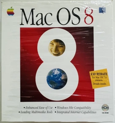 Apple Mac OS 8 Operating System Complete  (1997 ) in BIG BOX - Image 1 of 4