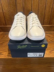 NIB Florsheim Men’s Crossover Lace to Toe Casual Sneaker Shoe White Size 12W - Picture 1 of 9
