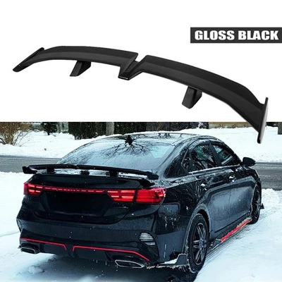 For Kia Forte Forte5 55"Rear Trunk Spoiler PRO+Racing Rear GT Wing Gloss Black - Image 1 of 4