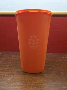 vintage Orange tupperware servalier canister See Pics 808-34 - Picture 1 of 9