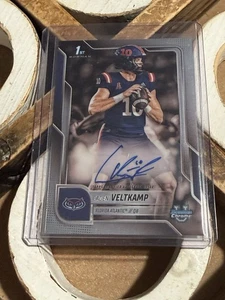 2025 Bowman University Chrome Caden Veltkamp FAU 1st Auto - Picture 1 of 2
