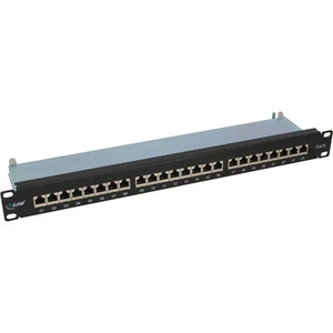 InLine® Patchfeld Cat.6, 24-fach, 48,26cm (19"), 1HE, schwarz, RAL9005 - Bild 1 von 3