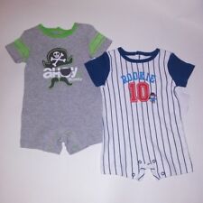 Set of 2 Small Wonders Kids Rompers 0-3 Months Rookie Ahoy Mommy Snap Bottom