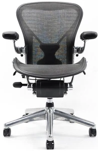 Herman Miller Aeron Size B Posturfit Chrome Base Fully loaded Office Chair - Picture 1 of 10