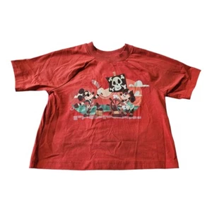 Disney Mickey Minnie Pirates Of The Caribbean Kids Semi Cropped Short Sleeve... - Picture 1 of 5