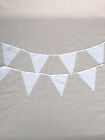 Outdoor 30 Flags 30ft White Cotton Party Wedding Pennant Bunting Banner Decor