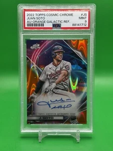 2022 Topps Cosmic Chrome Orange Galactic Refractor Auto Juan Soto /25 PSA 9 - Picture 1 of 2