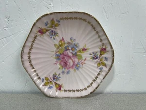EB Foley Fine Bone China Inglaterra Platillo Rosa Pálido Centro Floral 5.5" - Imagen 1 de 2