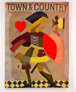 MARY FAULCONER design ART Town & Country magazine November 1951 Fashion CULTURE - Picture 1 of 1