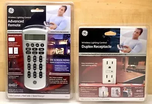 RECEPTÁCULO DÚPLEX INALÁMBRICO GE Z-WAVE 45605 Y GE AVANZADO MODELO REMOTO 45601 NUEVO - Imagen 1 de 7