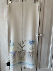 Nueva con etiquetas Bufanda de Seda Floral Blues Natural Laura Ashley Hecha en Italia Laminada a Mano 63X17 - Imagen 1 de 5