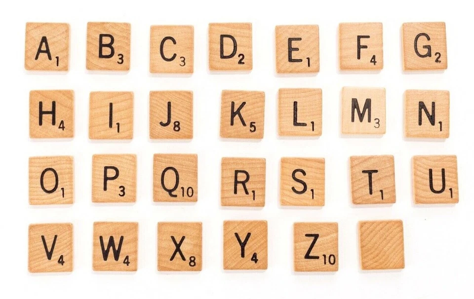 Azulejos de letras Scrabble auténticos juegos individuales piezas de repuesto manualidades UPick Foto 1 de 1