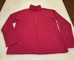 Eddie Bauer Ladies Fleece Quarter Zip, Size Large, Pink - Picture 1 of 12
