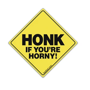 Honk If You're Horny Sticker ~ Barfool ~ Vinyl Phone Laptop Car iPad Helmet - Picture 1 of 1