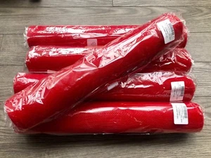 Lot of 5 Red Deco Mesh Floral Design Wrap 21" x 10 yd Solid Color - Picture 1 of 10