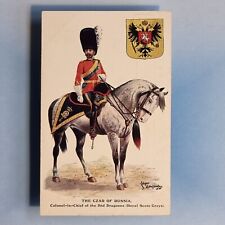 Military Pre WW1 Postcard C1905 Royal Scots Greys 2nd Dragoons Czar Russia CIC