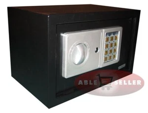 DIGITAL ELECTRONIC SAFE SECURITY BOX WALL JEWELRY GUN CASH BLACK LARGE SIZE 12" - Picture 1 of 7