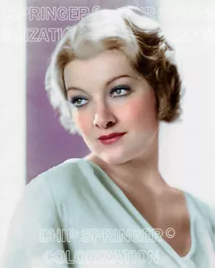 MYRNA LOY Ritratto Vintage #1 | Bellissima FOTO A COLORI 8x10 di CHIP SPRINGER - Foto 1 di 1