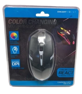Smart Point Multi-Color Changing LED Gaming Mouse Compatible Mac & PC Free Ship - Picture 1 of 7
