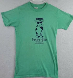 Vintage 1988 Womens Medium Heifer Hike Single Stitch T Shirt White Rock Lake - Picture 1 of 8