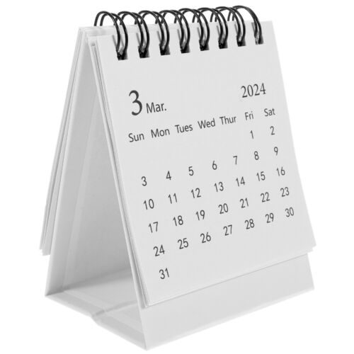  Mały kalendarz 2024 Mini prosty angielski kalendarz stołowy dekoracja pionowa