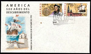 Chile 1992 FDC Scott 1023 -1024 America UPAEP - Colon Discovery of America - Picture 1 of 1