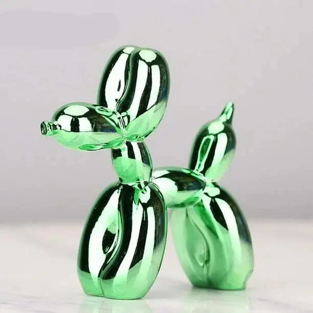 Resina galvanizada manualidades para perros globo nórdico adorno para perro cachorro escultura hogar Foto 1 de 4