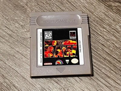WWF Raw Nintendo Game Boy Cleaned & Tested Authentic - Image 1 of 2