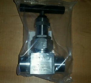 SWAGELOK DRUCK EDELSTAHL VENTIL SS-12NBSW8P SW8P 6000 PSI 1/2 NPT NEU - Bild 1 von 3