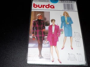 💐 BURDA #4392 - LADIES SUIT - TWO LENGTH JACKET & SKIRT PATTERN  10-20 FF - Picture 1 of 2
